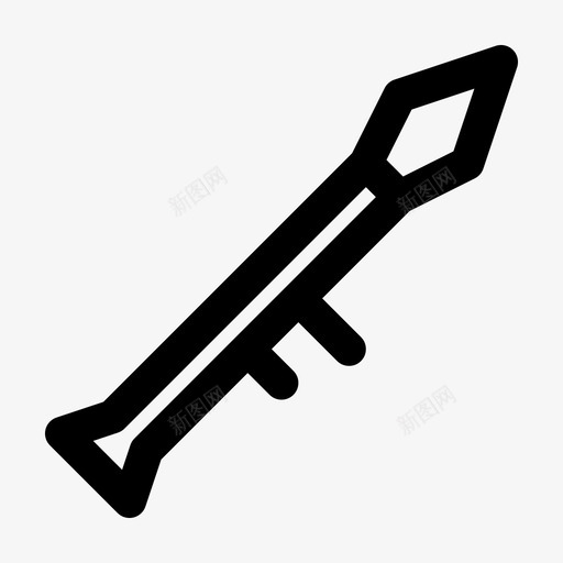 火箭筒爆炸枪svg_新图网 https://ixintu.com 火箭筒 爆炸 发射器 火箭 武器 军用 粗线条