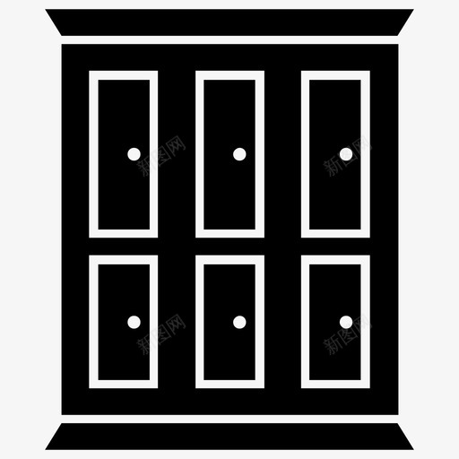橱柜衣橱柜子svg_新图网 https://ixintu.com 柜子 橱柜 衣橱 房间 家具 家务活 实心 图标
