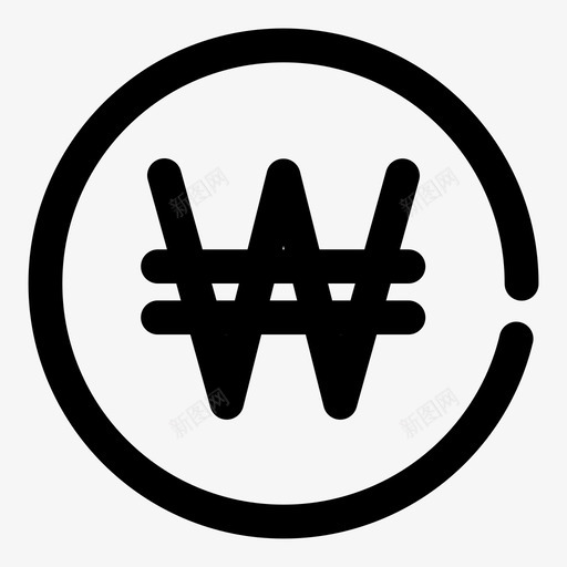 韩元货币硬币韩国货币svg_新图网 https://ixintu.com 货币 韩元 硬币 韩国 价值 兄弟