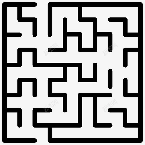 方块迷宫树篱迷宫迷宫svg_新图网 https://ixintu.com 迷宫 方块 树篱 拼图 线图 图标