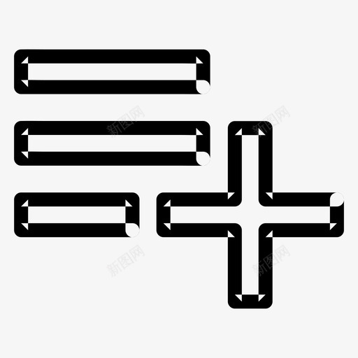 添加播放列表分类创建svg_新图网 https://ixintu.com 添加 播放列表 分类 创建 音乐 播放器 基本 图标 所有 尺寸