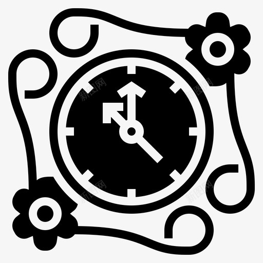 时钟装饰时间svg_新图网 https://ixintu.com 装饰 时钟 时间 年份 葡萄酒 图案