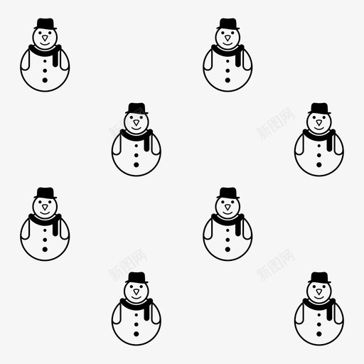 图案重复图案雪人svg_新图网 https://ixintu.com 图案 重复 雪人 瓷砖