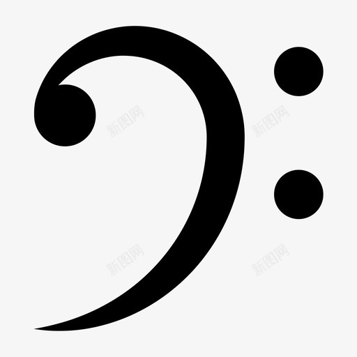低音键低音线谱号svg_新图网 https://ixintu.com 低音 谱号