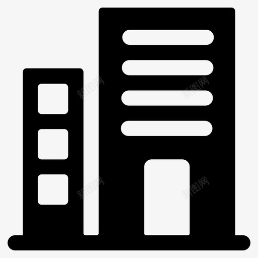 建筑办公楼房地产svg_新图网 https://ixintu.com 建筑 办公楼 房地产 上层建筑 金融 字形 图标