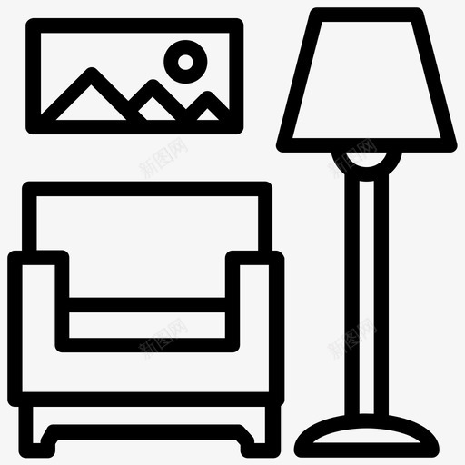 客厅前厅室内svg_新图网 https://ixintu.com 客厅 室内 前厅 建筑物