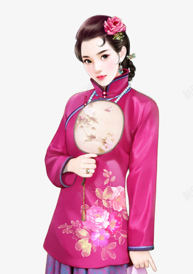玫红常服少女540png免抠素材_新图网 https://ixintu.com 玫红 常服 少女