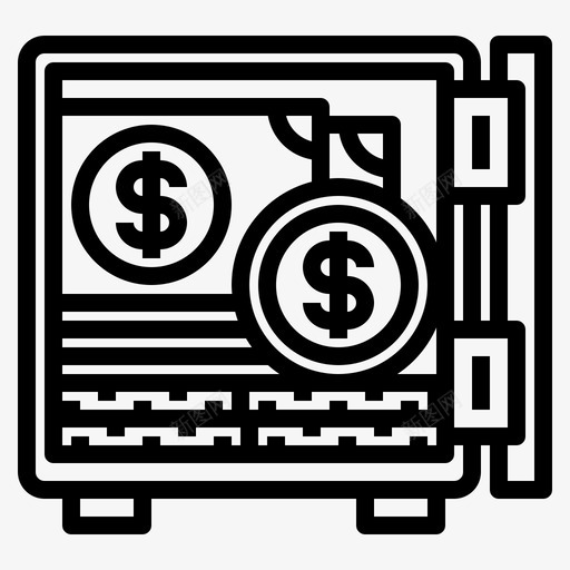 保险箱金融货币svg_新图网 https://ixintu.com 保险箱 金融 货币 证券 银行