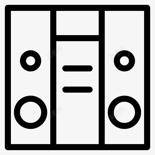 音箱中心音乐svg_新图网 https://ixintu.com 音箱 中心 音乐 立体声 电子设备