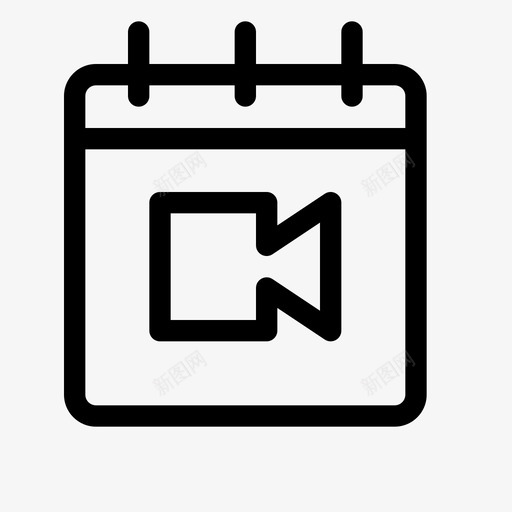 视频会议日历会议svg_新图网 https://ixintu.com 视频会议 日历 事件 会议