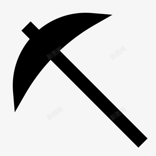 挖掘工具手动工具镐svg_新图网 https://ixintu.com 工具 挖掘 手动工具 镐鹤 嘴锄 工作 镐锤 建筑 字形 像素