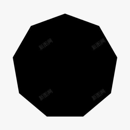 九角形几何形形状svg_新图网 https://ixintu.com 角形 几何形 形状