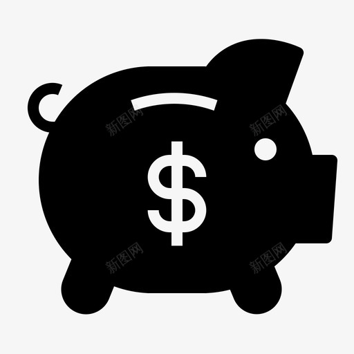 存钱投资存钱罐svg_新图网 https://ixintu.com 存钱 投资 储蓄 储蓄金 金融