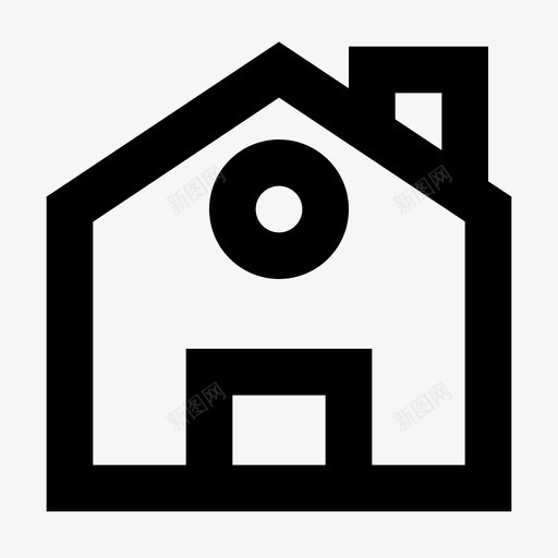 建筑物公寓家庭住宅svg_新图网 https://ixintu.com 建筑物 住宅 公寓 家庭 别墅 轮廓