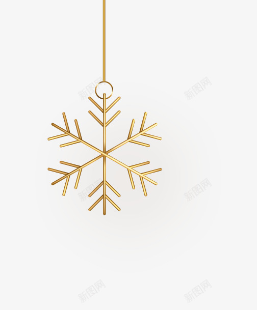 雪花金色圣诞节新年装饰图png免抠素材_新图网 https://ixintu.com 雪花 金色 圣诞节 新年 装饰