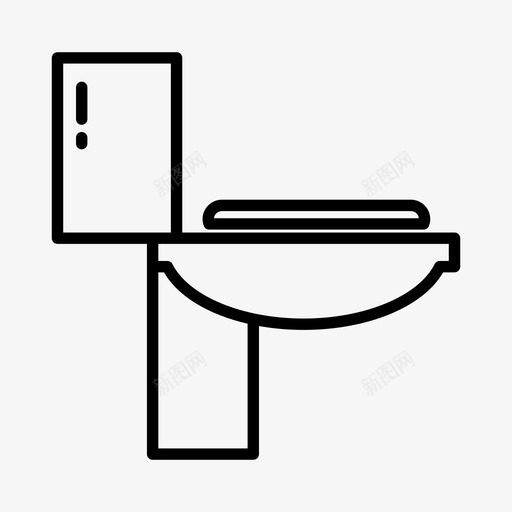 卫生间冲水器卫生间管线svg_新图网 https://ixintu.com 卫生间 冲水 管线