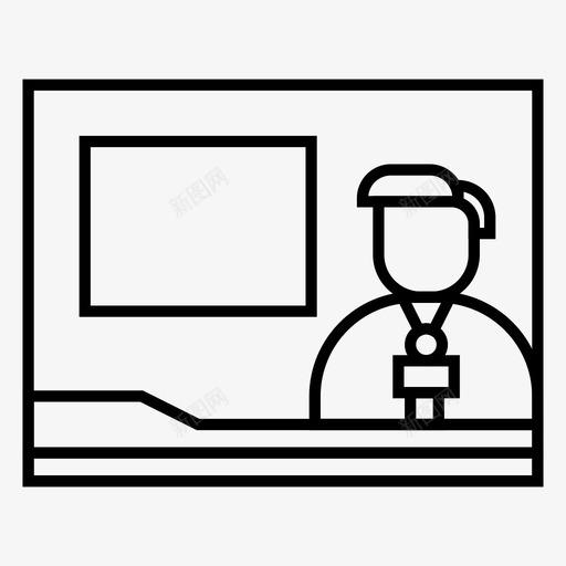 新闻主播新闻阅读器新闻记者svg_新图网 https://ixintu.com 新闻 主播 阅读 新闻记者 电视 图标