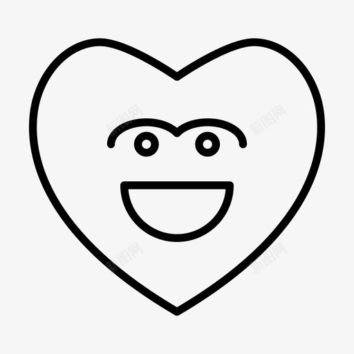 心表情爱svg_新图网 https://ixintu.com 心表 情爱 笑脸 情人节 心形 表情