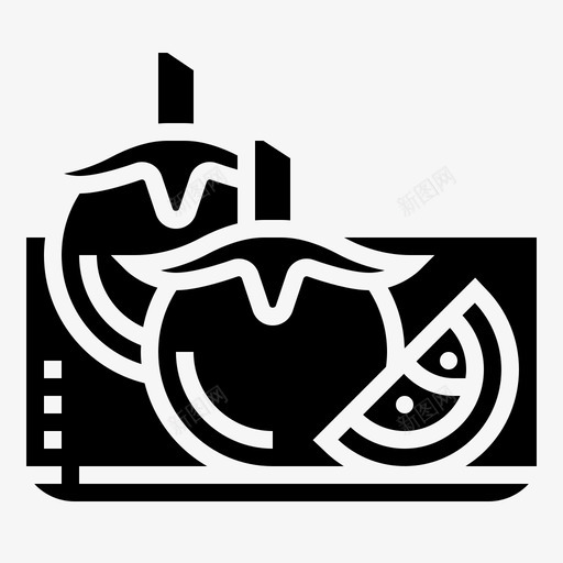 西红柿新鲜水果svg_新图网 https://ixintu.com 烧烤 西红柿 新鲜 水果 盘子 蔬菜
