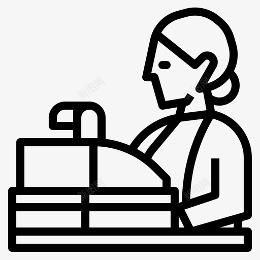 收银员超市svg_新图网 https://ixintu.com 收银员 超市