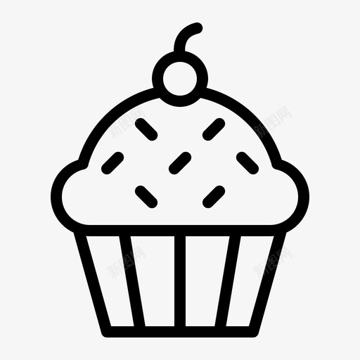 纸杯蛋糕庆典甜点svg_新图网 https://ixintu.com 庆典 派对 纸杯 蛋糕 甜点 食物 大纲