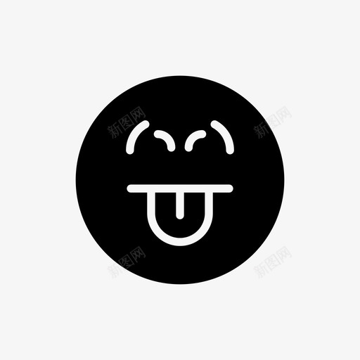 表情符号厚脸皮舌头svg_新图网 https://ixintu.com 表情 符号 厚脸皮 舌头 担心 实心