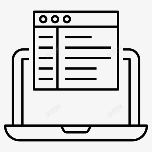 网页布局网页内容网页设计svg_新图网 https://ixintu.com 网页 布局 内容 网页设计 界面 网页模板 网络 通讯 线路 图标