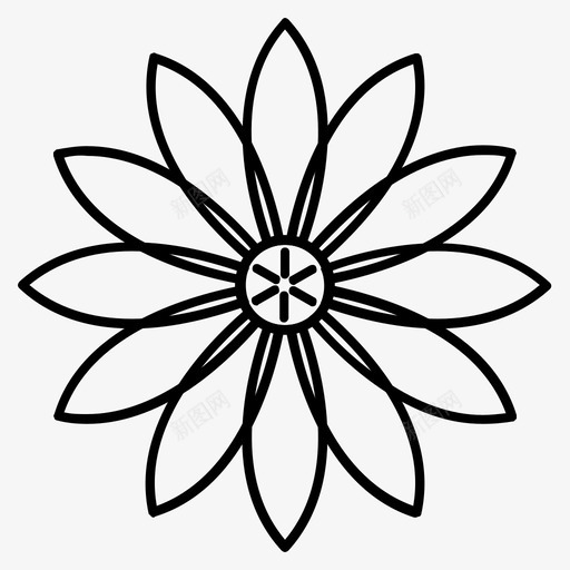 花花园自然svg_新图网 https://ixintu.com 花花 花园 自然 装饰 春夏 夏花 轮廓