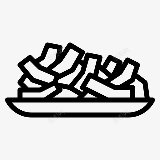 法式食品薯条svg_新图网 https://ixintu.com 法式 食品 薯条 垃圾 土豆 快餐 轮廓 图标