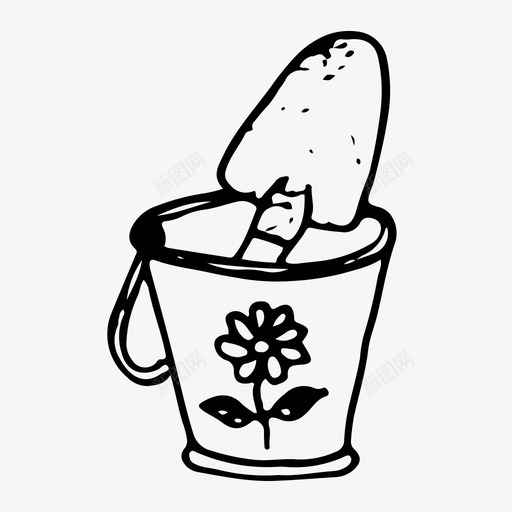 铲斗手绘铲svg_新图网 https://ixintu.com 铲斗 手绘 草图 工具
