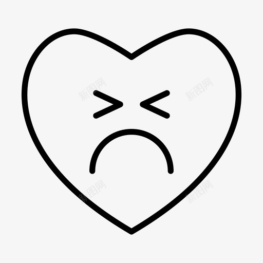 心烦恼表情svg_新图网 https://ixintu.com 表情 心烦 烦恼 情爱 情人节 心形