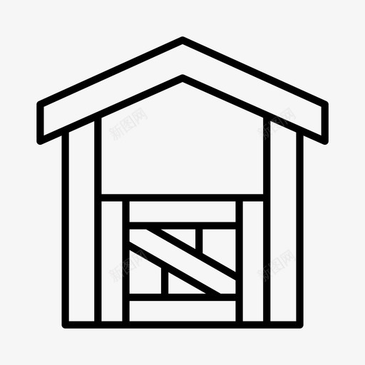 马厩动物谷仓svg_新图网 https://ixintu.com 马厩 动物 谷仓 乡村 农场 庇护所
