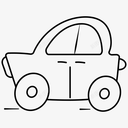玩具车婴儿车儿童车svg_新图网 https://ixintu.com 玩具车 交通工具 婴儿车 儿童车 运输 运输线 线路 图标