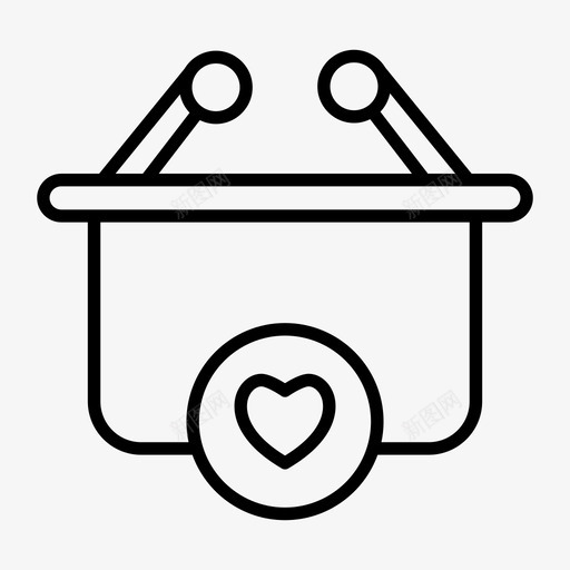 篮子买爱svg_新图网 https://ixintu.com 篮子 买爱 购物 购物篮
