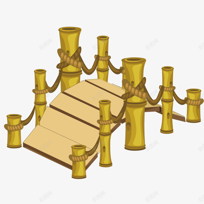 卡通木桥png免抠素材_新图网 https://ixintu.com 卡通 木桥