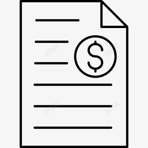 发票单据文件svg_新图网 https://ixintu.com 发票 单据 文件 页表 业务 财务 明细