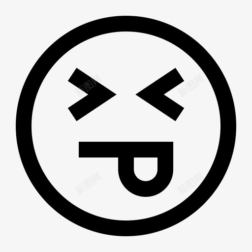 用舌头眯着脸表情符号仆从svg_新图网 https://ixintu.com 表情 舌头 眯着 着脸 符号 仆从 池井