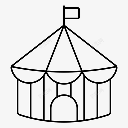 马戏团游乐场游乐园svg_新图网 https://ixintu.com 马戏团 游乐场 游乐园 娱乐场 帐篷 假日