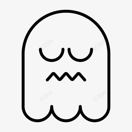 鬼魂卡通表情svg_新图网 https://ixintu.com 鬼魂 表情 卡通 万圣节 睡眠
