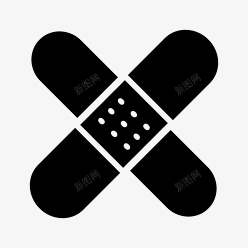 绷带援助伤害svg_新图网 https://ixintu.com 绷带 援助 伤害 雕文 图标