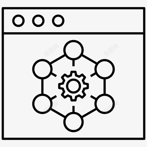系统集成自动化流程svg_新图网 https://ixintu.com 系统集成 自动化 流程 设置 工作流 网络 通信线路 图标