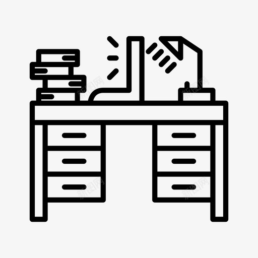 书书桌抽屉svg_新图网 https://ixintu.com 书桌 抽屉 办公室 阅读 教育