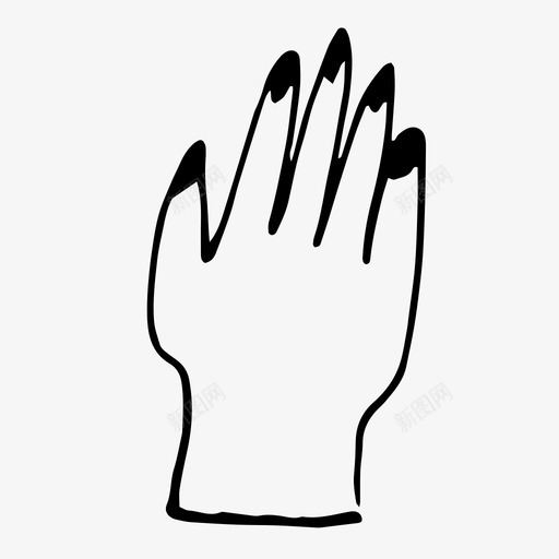 手女指甲磨光svg_新图网 https://ixintu.com 手女 指甲 磨光 手绘 图标