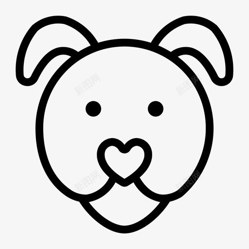 狗脸动物宠物svg_新图网 https://ixintu.com 宠物 狗脸 动物 有趣