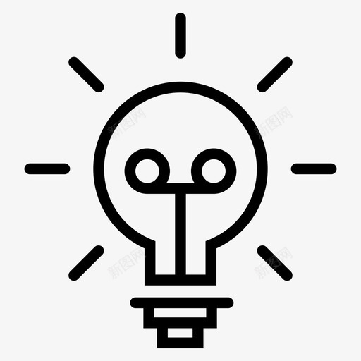解决方案想法灯泡svg_新图网 https://ixintu.com 启动 解决方案 想法 灯泡 思考 图标