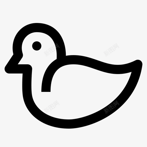 鸭子宝宝游泳svg_新图网 https://ixintu.com 鸭子 宝宝 游泳 洗澡 浴室
