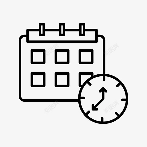 截止日期业务日历svg_新图网 https://ixintu.com 截止 截止日 日期 业务 日历 人时 时间 工作 工作会 会计