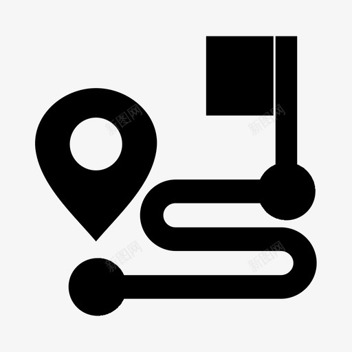 别针地图路线svg_新图网 https://ixintu.com 别针 地图 路线
