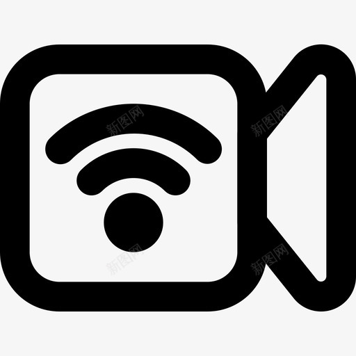 wifi摄像头视频多媒体svg_新图网 https://ixintu.com 摄像头 视频 多媒体 录音 信号