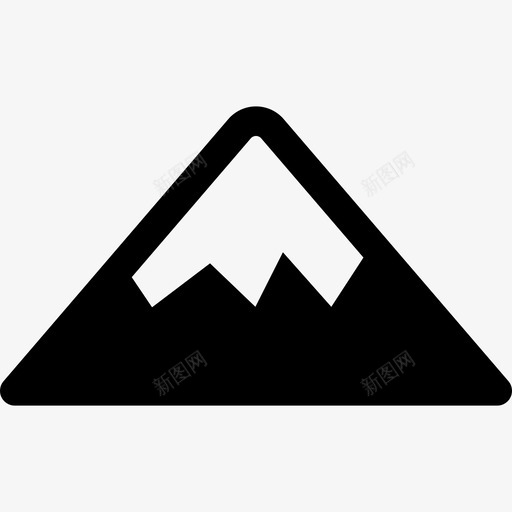 雪山风景自然svg_新图网 https://ixintu.com 雪山 风景 自然 冬天 固体 图标